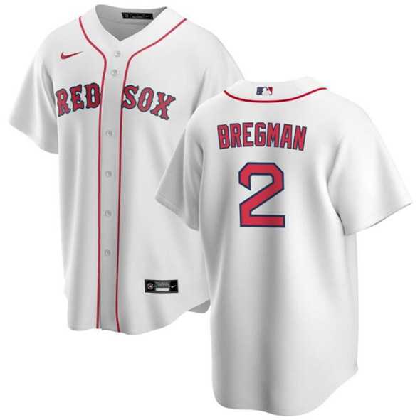 Mens Boston Red Sox #2 Alex Bregman White 2024 Cool Base Stitched Jersey Dzhi